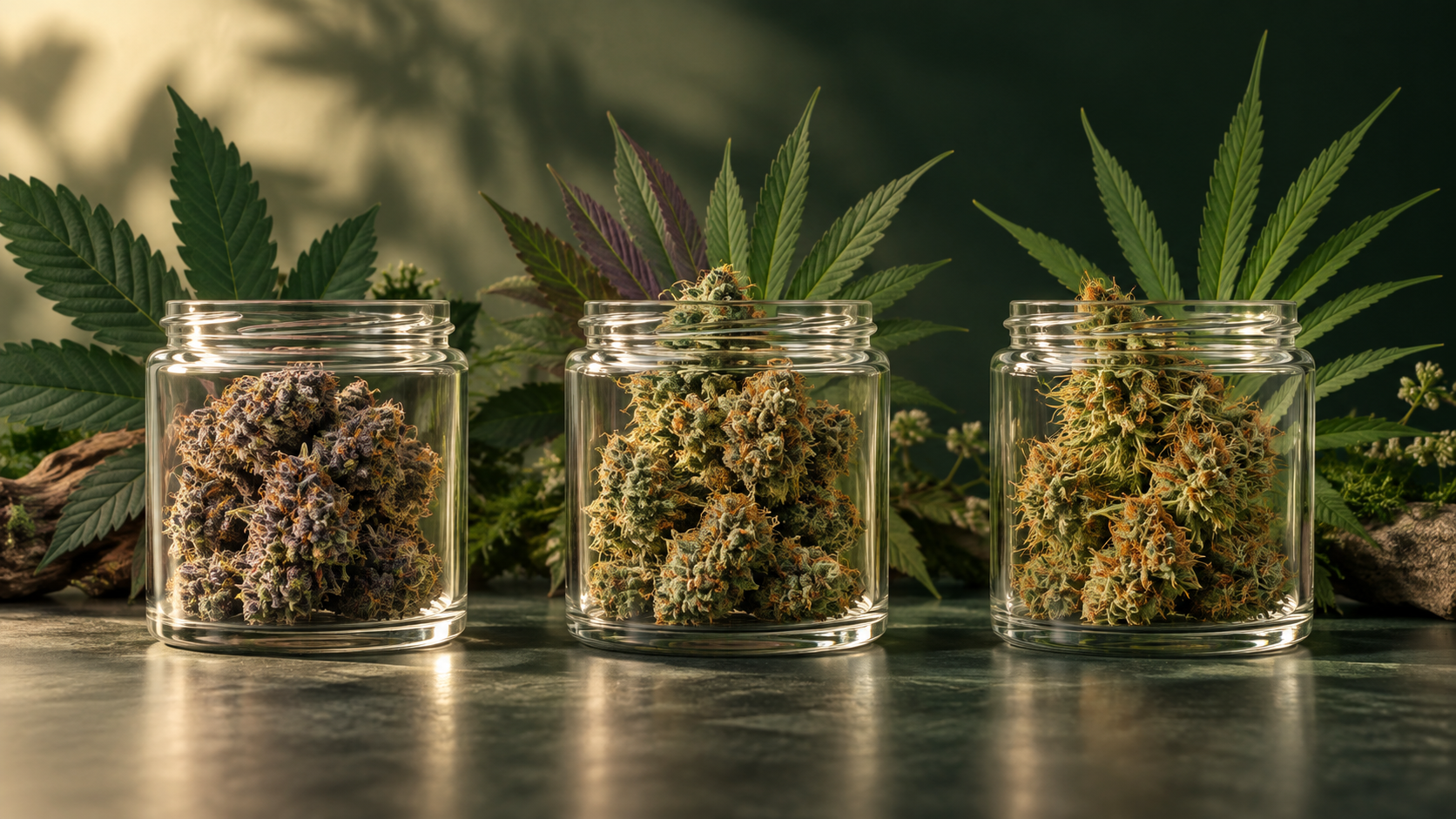 Indica vs sativa vs hybrid cannabis product label comparison for adults